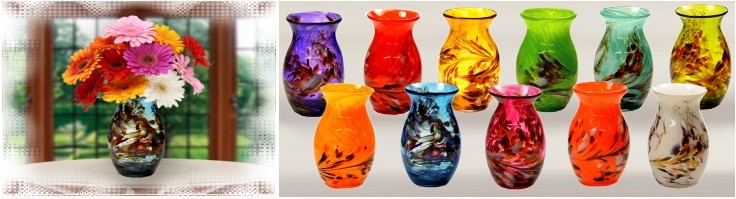 Glasvasen in Krugform Dekoration für schönes Wohnen Onlineshop