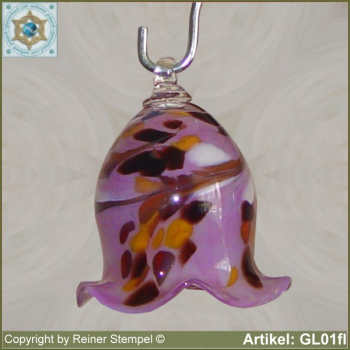 Glass bell, very decorative in color and shape GL01fl.