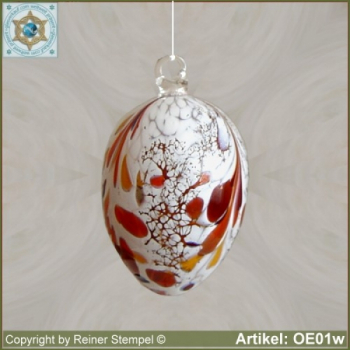 Easter eggs made of glass colorful Easter decoration OE01w