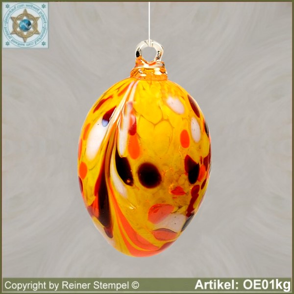 Osterei aus OE01kg Osterdekoration farbenfrohe Glas
