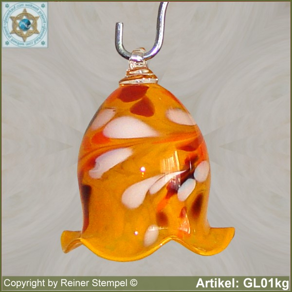 Glass bell, very decorative in color and shape GL01kg.