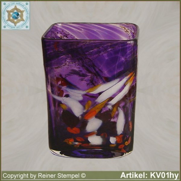 Glass vase box vase decorative in color and shape
