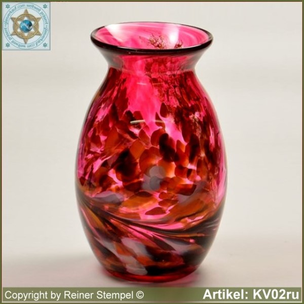 Glass vase pitcher vase decorative in color and shape KV02ru