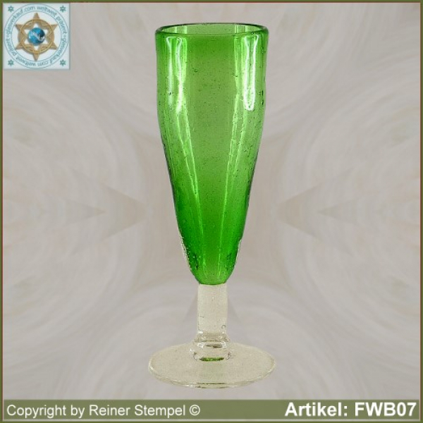 forest glass champagne glass historical replica