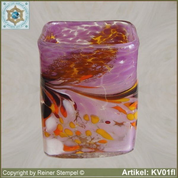 Glass vase box vase decorative in color and shape