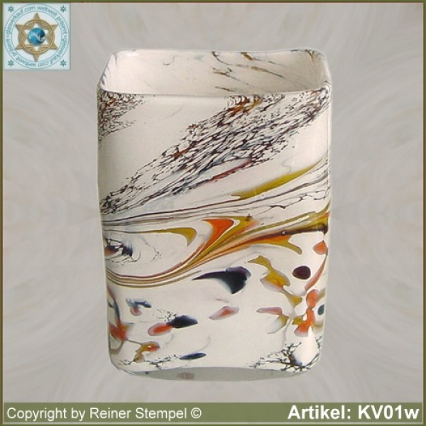 Glasvase Kastenvase dekorativ in Farbe und Form