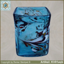 Glasvase Kastenvase dekorativ in Farbe und Form KV01aqb