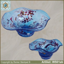 Glasschale dekorativ in Farbe und Form WS01aqb
